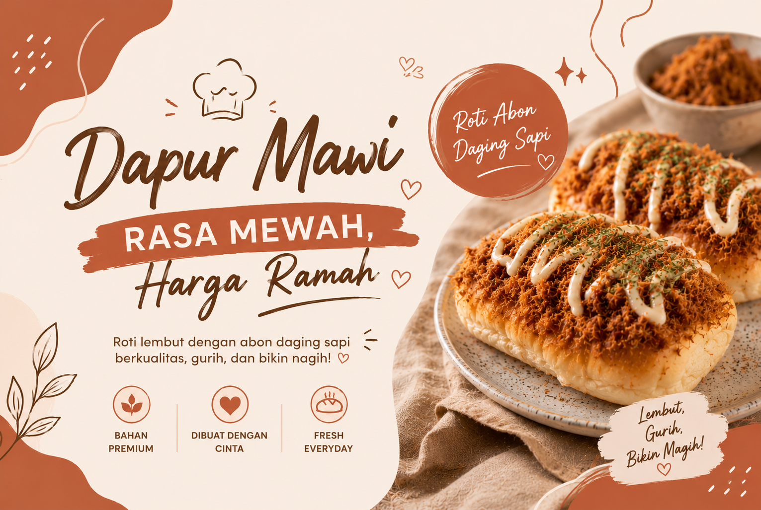 Roti Abon Sapi Dapur Mawi